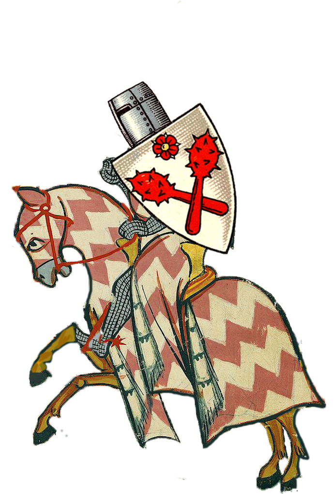 Ritter mit dem Wappen der Familie Berkule.