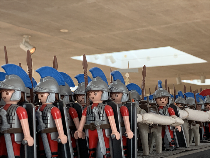 Römische Playmobil-Armee im Römermuseum Haltern.