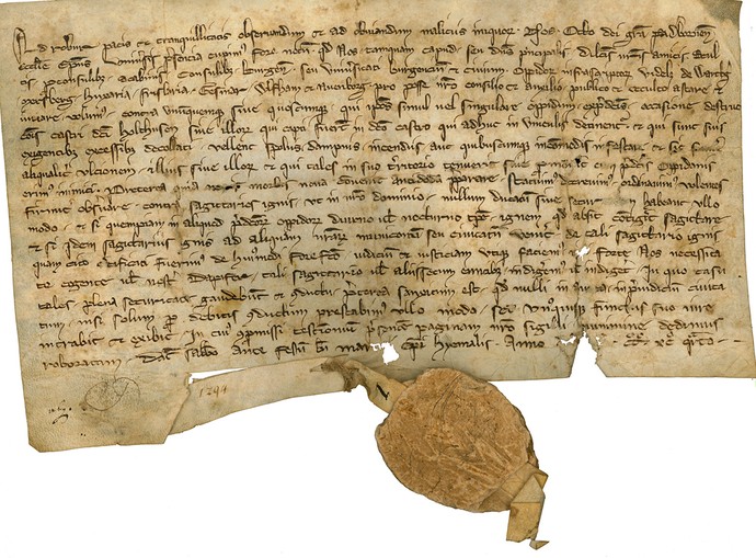 Urkunde aus dem Jahr 1294.