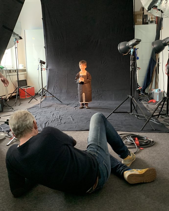 Matteo beim Fotoshooting. Foto: Altertumskommission/Reck.