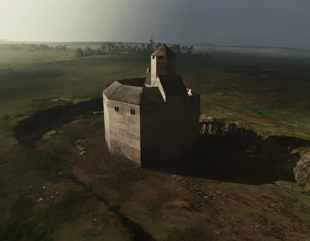 Die Holsterburg in der Totalen