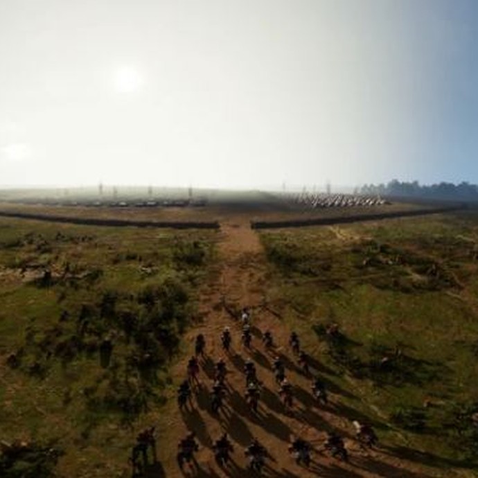 Römisches Feldlager in leerer Landschaft (öffnet vergrößerte Bildansicht)